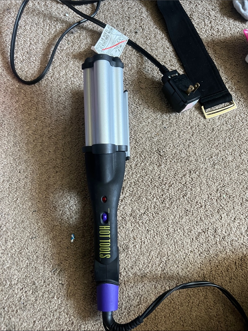 Hot Tools Purple & Silver Triple Barrel Waver - Professional Hair Styling Iron